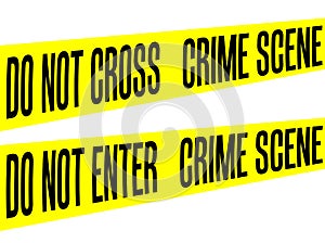 Tape Yellow Barrier Crime scene do not enter or cross collection vector isolated