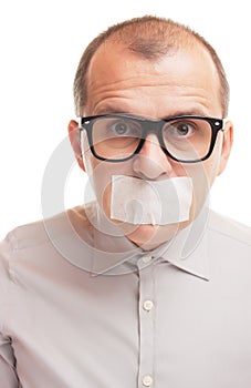 Taped mouth photo