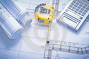 Tapeline rolls of blueprints calculator photo