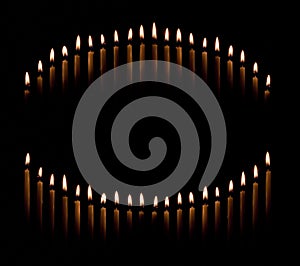 Taper candles make circle