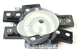Tapes and DVD isolated