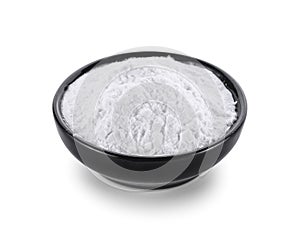 Tapioca flour isolated on white background