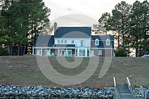 A house on the Riverbank of the Rappahannock River in Virginia photo