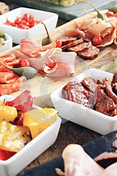 Tappas selection on table