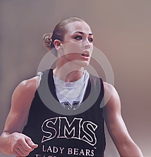 Tara Mitchem Practices Prior to NCAA D-1 Women's Basketball Tourney Game in NJ in 2001