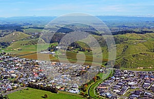 Taradale and Mission Estate Winery Aerial View, New Zealand