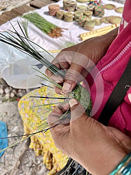Tarahumara Hands at Work: Weaving Pine Fiber Crafts photo