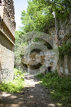 Tarakaniv fort. Fort cockroaches. Fort outpost Dubno. Ghost town. attracts photographers and travelers. Ruins of an old