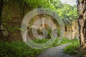 Tarakaniv fort. Fort cockroaches. Fort outpost Dubno. Ghost town. attracts photographers and travelers. Ruins of an old