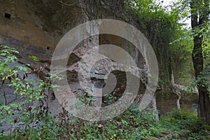 Tarakanovskiy fort, ruins in forest. Tarakaniv, Dubno. Ukraine