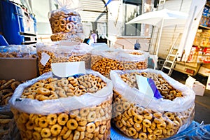 Tarallini pugliesi in the Vico del Gargano local market photo