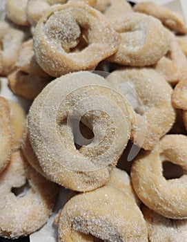 Tarallucci or cilli pieni biscuits. Typical Abruzzo biscuits
