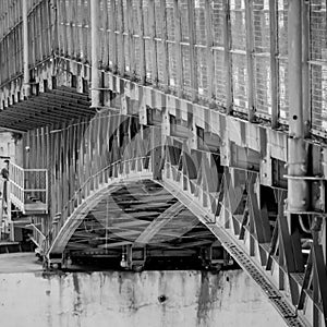 The taranto bridge on the taranto canalboat photo