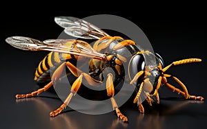 Tarantula Hawk Insect isolated on a transparent background.