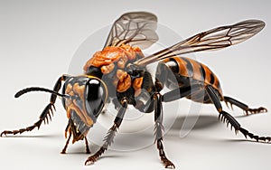 Tarantula Hawk Wasp on a See-Through Background -Generative Ai