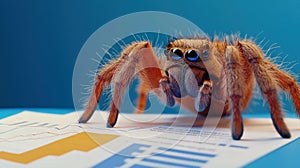 Tarantula Reviewing Data in Business Environment photo