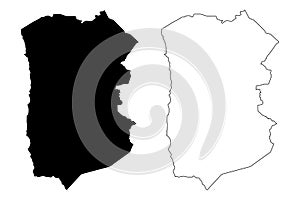 Tarapaca Region map vector photo