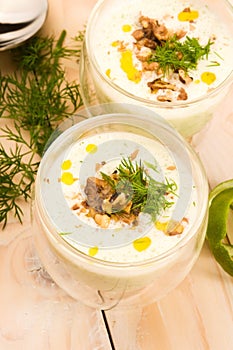 Tarator - traditional bulgarian cold summer soup