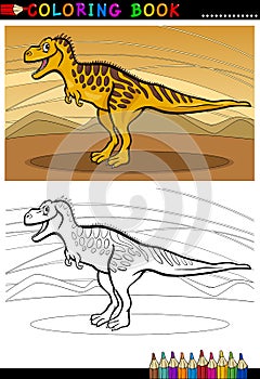 Tarbosaurus dinosaur for coloring book photo