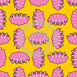 Tardigrada pattern seamless. type of microscopic invertebrate background. vector texture
