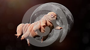 Tardigrade, water bear in outer space