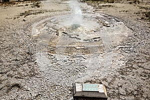 Tardy geyser at the Yellowstone National Park. Wyoming. USA.