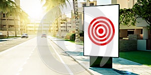 target advertising on billboard at suburbs