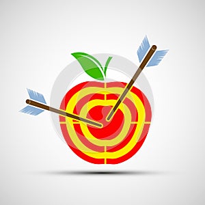 Target apple. Icon image.