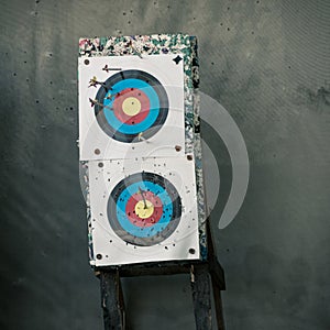 Target for archer. Hits and misses
