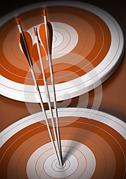 Target and arrow background, business goal