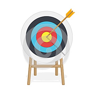Target with arrow in center.