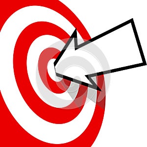 On Target Arrow Copyspace Hits Bulls Eye