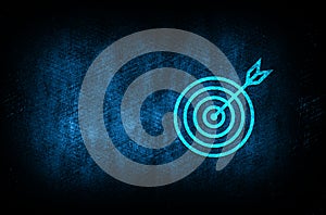 Target arrow icon abstract blue background illustration digital texture design concept