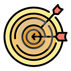 Target arrow icon vector flat