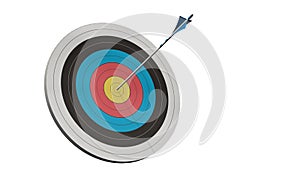 Target with a arrow - Target with a bow arros in the middle of the target isolated