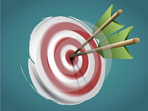 Target with Arrows and Doodles