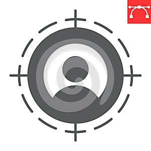 Target audience glyph icon