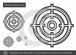Target audience line icon.