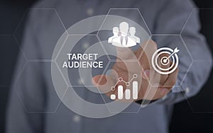 Target Audience Marketing Internet Business Technology Concept. Target audience customer
