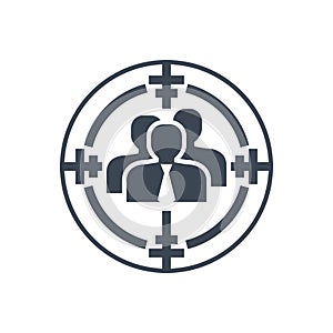 Target Audience Vector Glyph Icon
