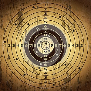 Target with bullet holes