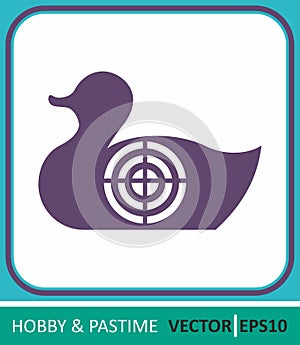 Target for bullet shooting-duck. Vector Icon. Simple vector illustration for graphic and web design