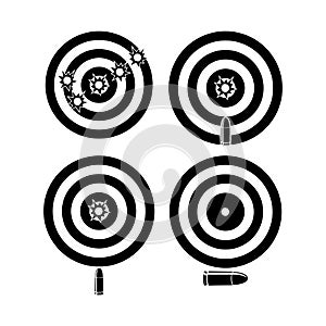 Target bullet vector designs black color