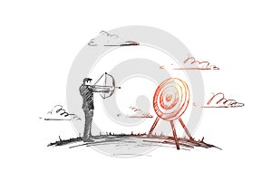 Target concept. Hand drawn vector