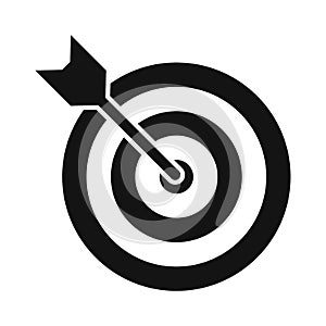 Target with dart black simple icon