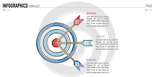 Target, dart or dartboard mind map infographic for business presentation