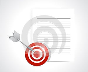 Target and documents. illustration design