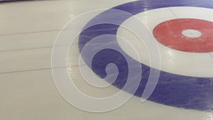 Target on an empty curling field