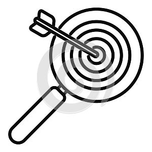 Target evolution net icon outline vector. Seo website