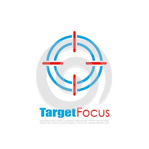 Target focus abstract logo